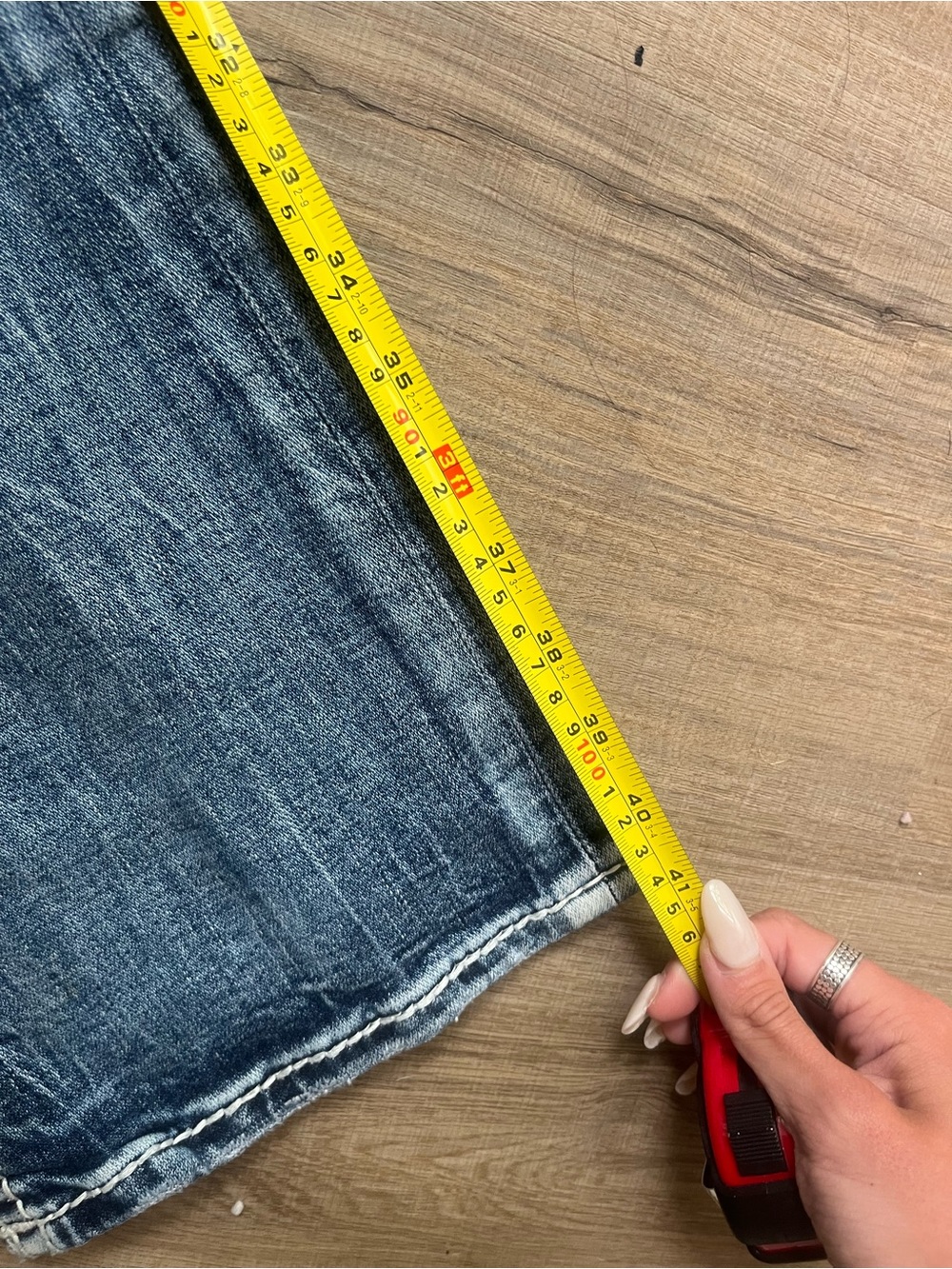 Rock Revival Faded Indigo Bootcut Jeans with Contrast Stitching - Picture 3 of 5